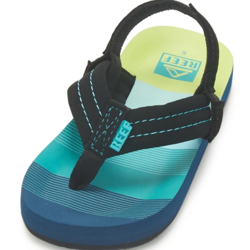 Reef Kids Aqua and Navy Sandals